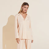 Eberjey Gisele Printed TENCEL™ Modal Long PJ Set - Retro Geo Oat/Ivory
