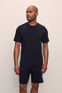 Model is wearing Henry TENCEL™ Modal Short PJ Set in Black