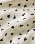 Fabric detail image of Heart to Heart Black Silk