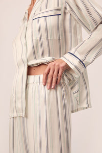 Inez Washable Silk Printed Long PJ Set