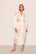 Model is wearing Inez Washable Silk Long Robe in Ivory
