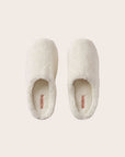 Image of sherpa slippers in ivory