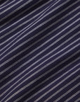 Image of Duo Stripe True Navy/Ivory fabric and print detail.