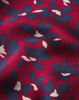 Image of Winter Bloom Cabernet/Navy fabric and print detail