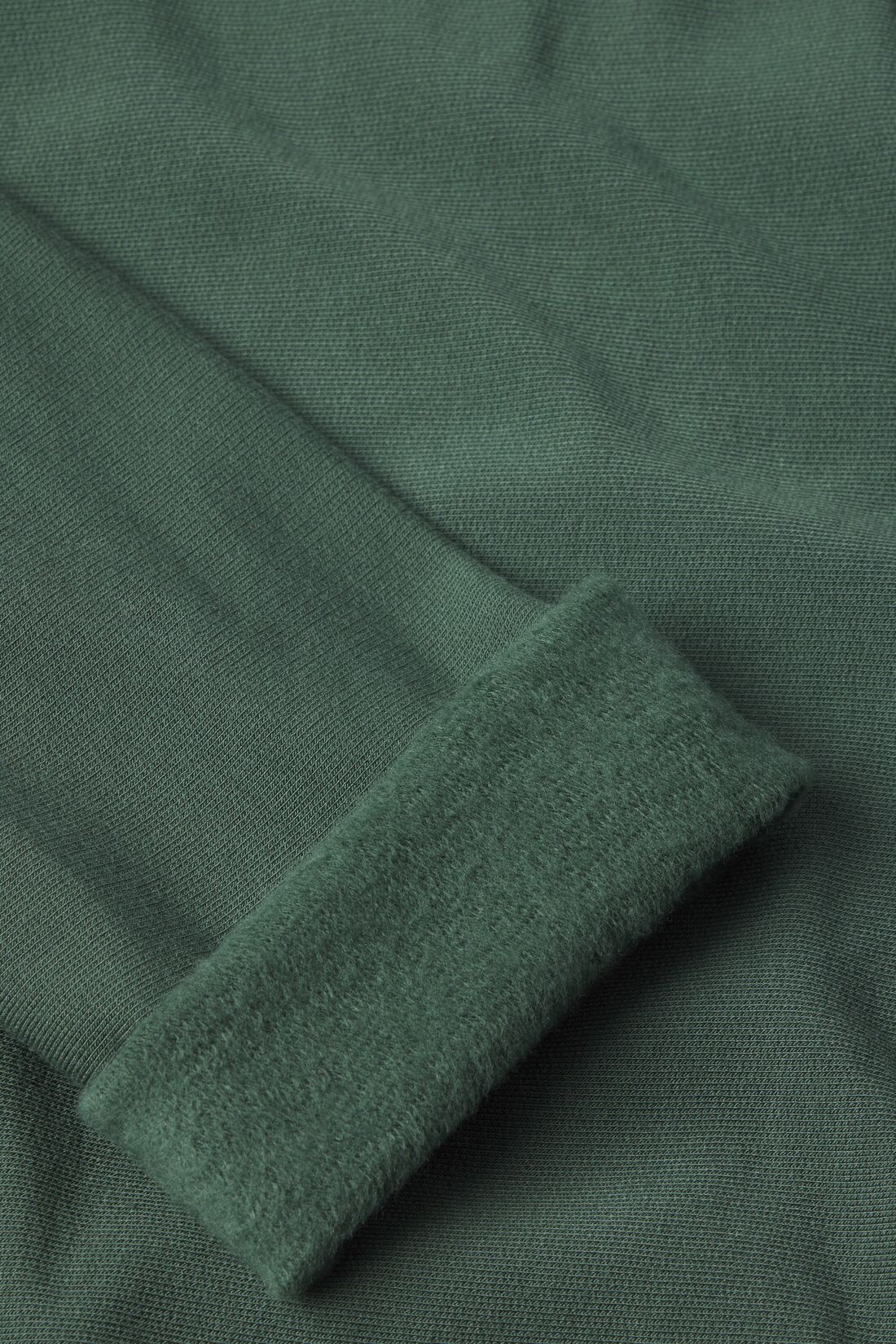 Softest Sweats in Spruce detail shot of interior fabric