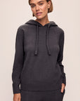 Model in Recycled Boucle Women's Hoodie and Jogger in Graphite