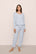 Model Is Wearing Gisele Slouchy Set In Ice Blue/Ice Blue