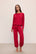 Model wears Gisele TENCEL™ Modal Slouchy PJ Set in Haute Red/Haute Red.