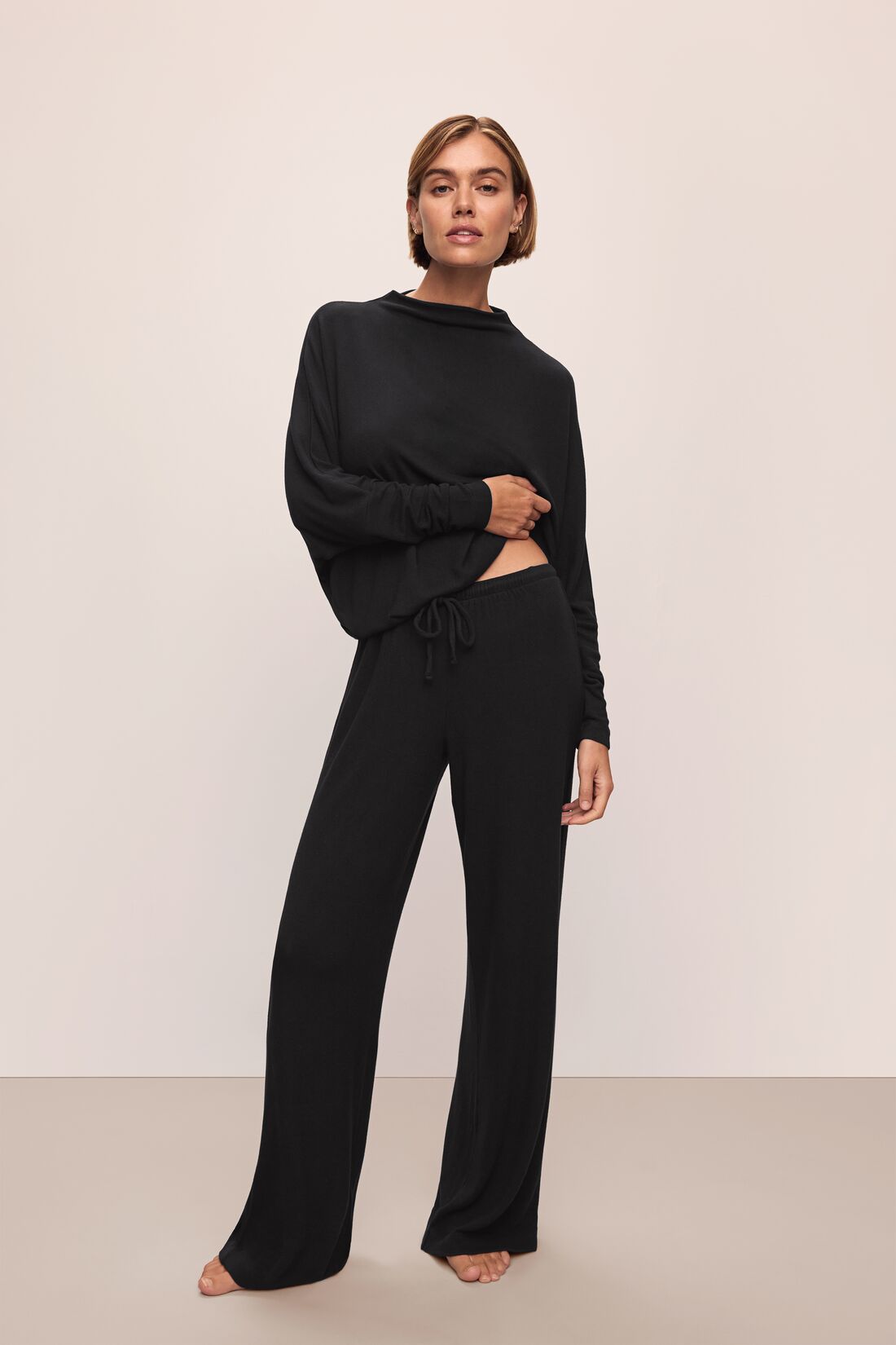 Bajaoey Women's Zip-up Flannel Pajama Set - High Neck