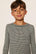 Model is wearing Kids Printed TENCEL™ Modal Unisex Long PJ Set in Cabin Check Ivory/Pine