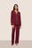 Model is wearing Gisele TENCEL™ Modal Long PJ Set  in Bordeaux/Ivory