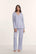 Model is wearing Gisele TENCEL™ Modal Long PJ Set in Lavender Dusk/Ivory
