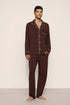 Model is wearing William TENCEL™ Modal Long PJ Set in Chocolate/Ivory