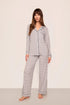 Model is wearing Gisele Printed TENCEL™ Modal Long PJ Set  in  Geo