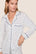 Model is wearing Gisele Printed TENCEL™ Modal Long PJ Set  in Hannukah Glow Nouvean Navy/Ny