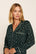 Model is wearing Gisele Printed TENCEL™ Modal Long PJ Set in Winter Pine/Ivory