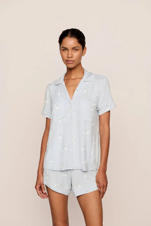 Bridal Short PJ Set (Wedding Colour blue) - Size M
