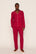Model is wearing William Printed TENCEL™ Modal Long PJ Set in Hollyberry Holly Red/Ivory