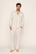 Model is wearing William Printed TENCEL™ Modal Long PJ Set in On The Slopes Ivory/Navy