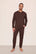 Model is wearing Henry TENCEL™ Modal Long PJ Set in Chocolate