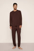 Model is wearing Henry TENCEL™ Modal Long PJ Set in Chocolate
