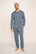Model is wearing Henry TENCEL™ Modal Long PJ Set in Moonlight Blue