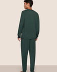 Model is wearing Henry TENCEL™ Modal Long PJ Set  in Pine