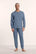 Model is wearing Henry TENCEL™ Modal Short Sleeve & Pant PJ Set in Slate Blue