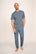 Model is wearing Henry TENCEL™ Modal Short Sleeve & Pant PJ Set in Moonlight Blue