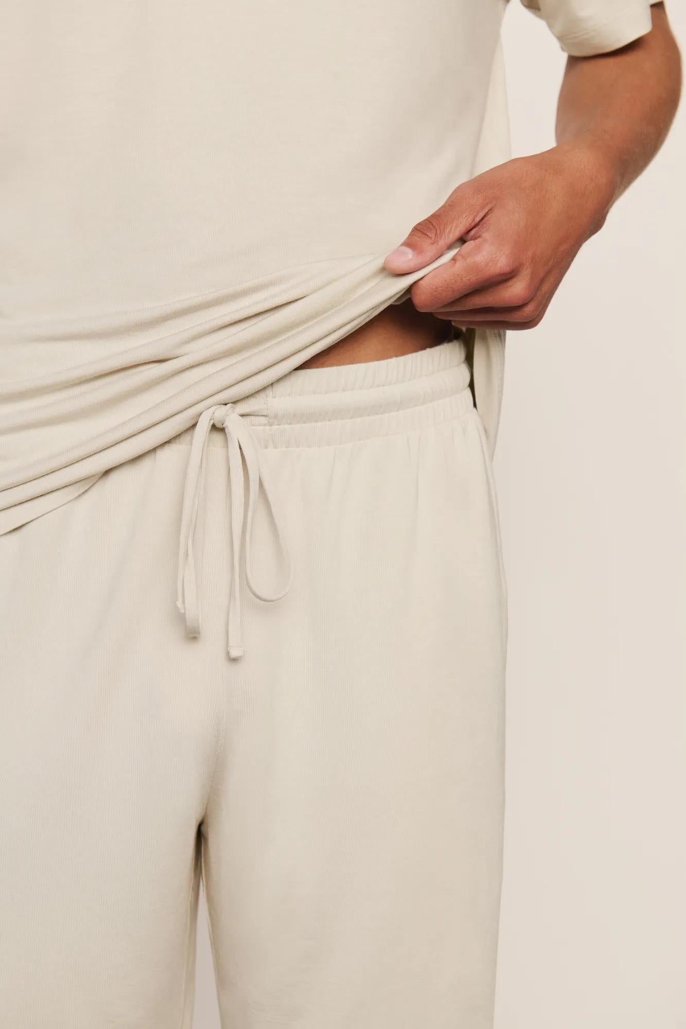 Model is wearing Henry TENCEL™ Modal Short PJ Set  in Moonstruck