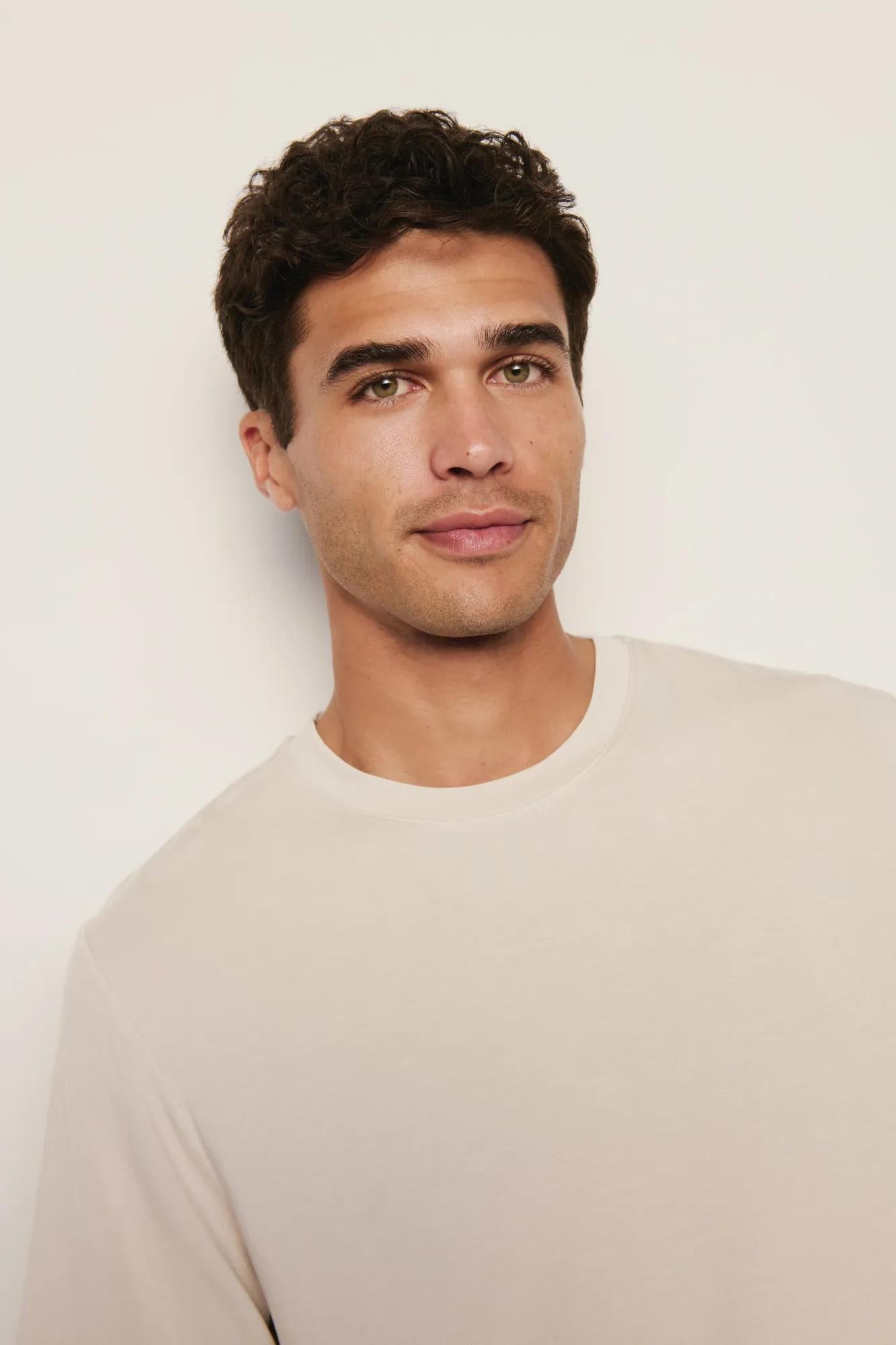 Model is wearing Henry TENCEL™ Modal Short PJ Set  in Moonstruck