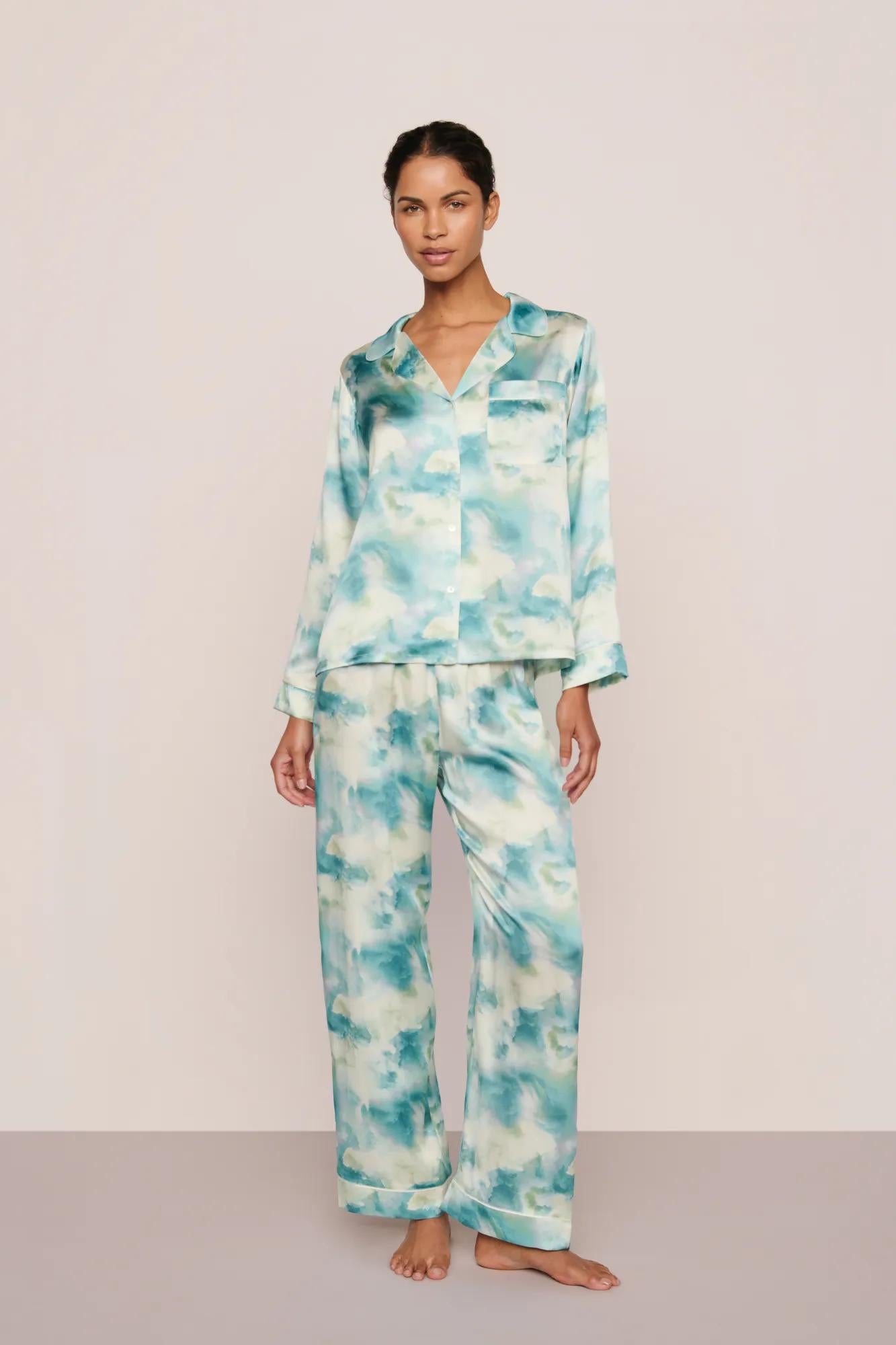 Inez Washable Silk Printed Long PJ Set – Eberjey