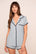 Model is wearing Frida TENCEL™ Modal Shortie Short PJ Set in  Gray Dawn/Navy