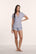 Model is wearing Frida TENCEL™ Modal Shortie Short PJ Set in Lavender Dusk/Ivory