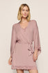 Model is wearing Mariana TENCEL™ Modal Robe in Woodrose