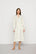 Model is wearing Gisele TENCEL™ Modal Long Robe in Ivory/Navy