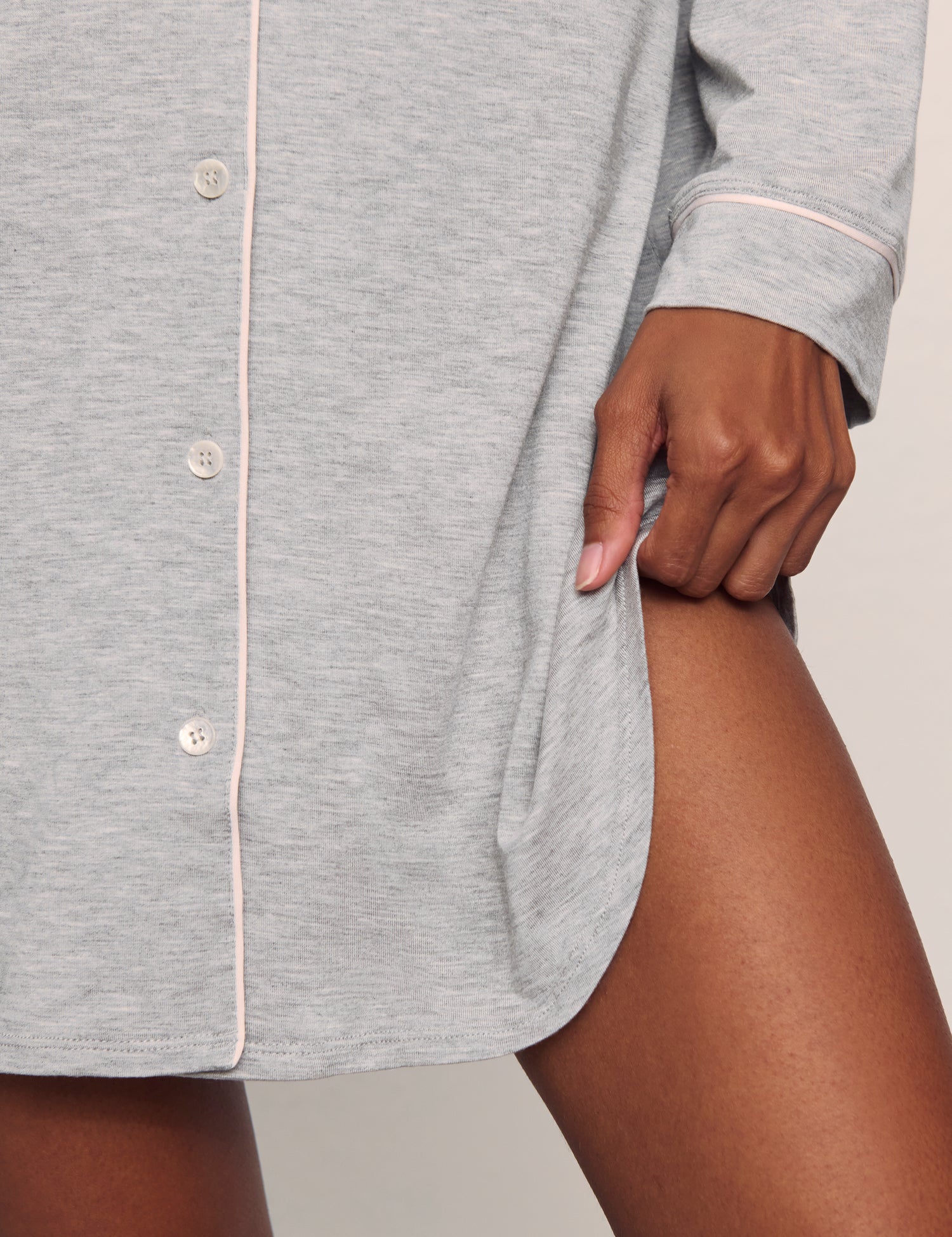 Image of Gisele TENCEL Modal Sleepshirt in Heather Grey