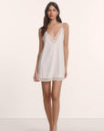 Model is wearing Lara TENCEL™ Modal Slip in Ivory