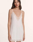 Model is wearing Lara TENCEL™ Modal Slip in Ivory