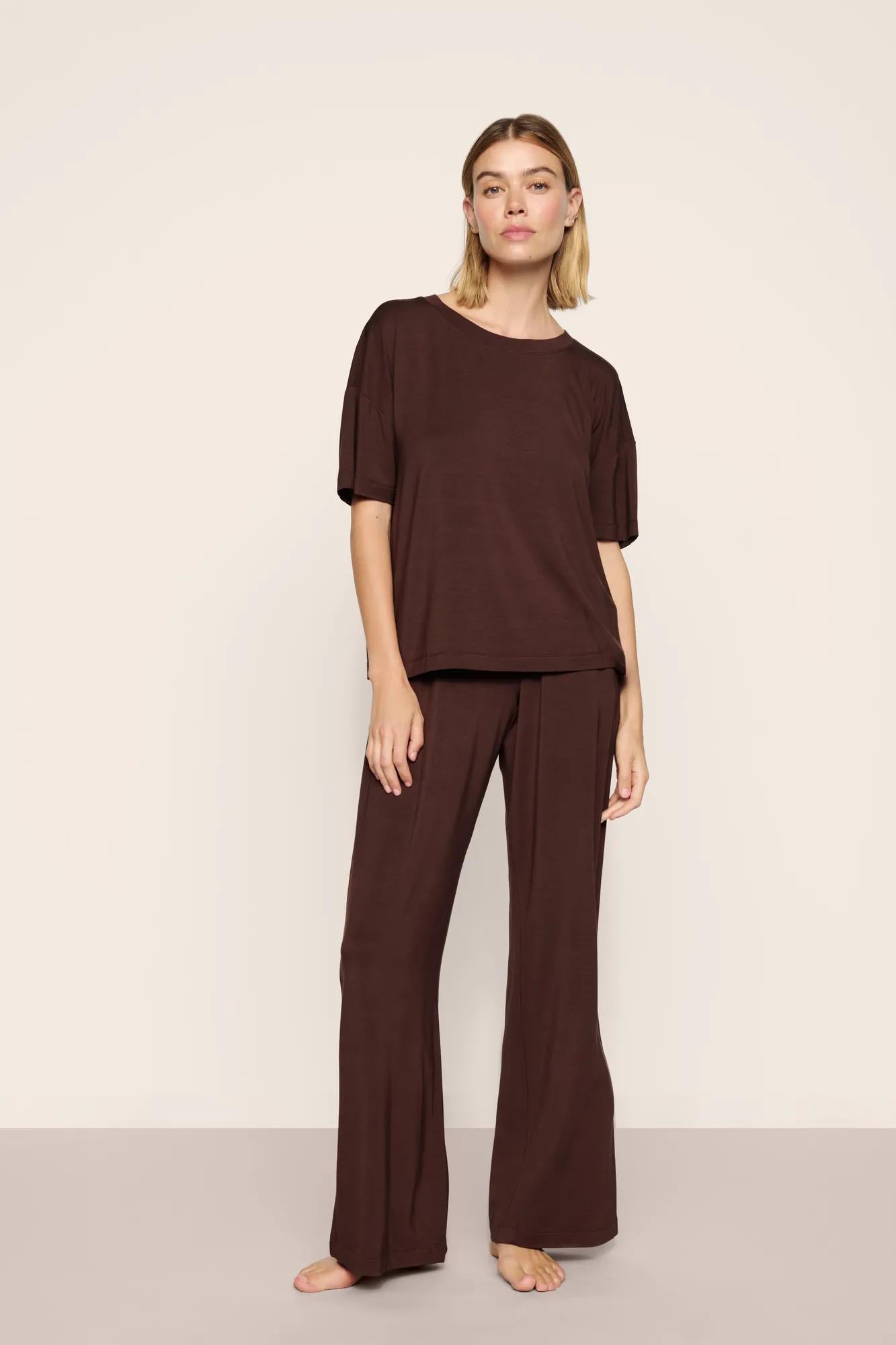 Model is wearing Gisele TENCEL™ Modal Everyday T in Shirt