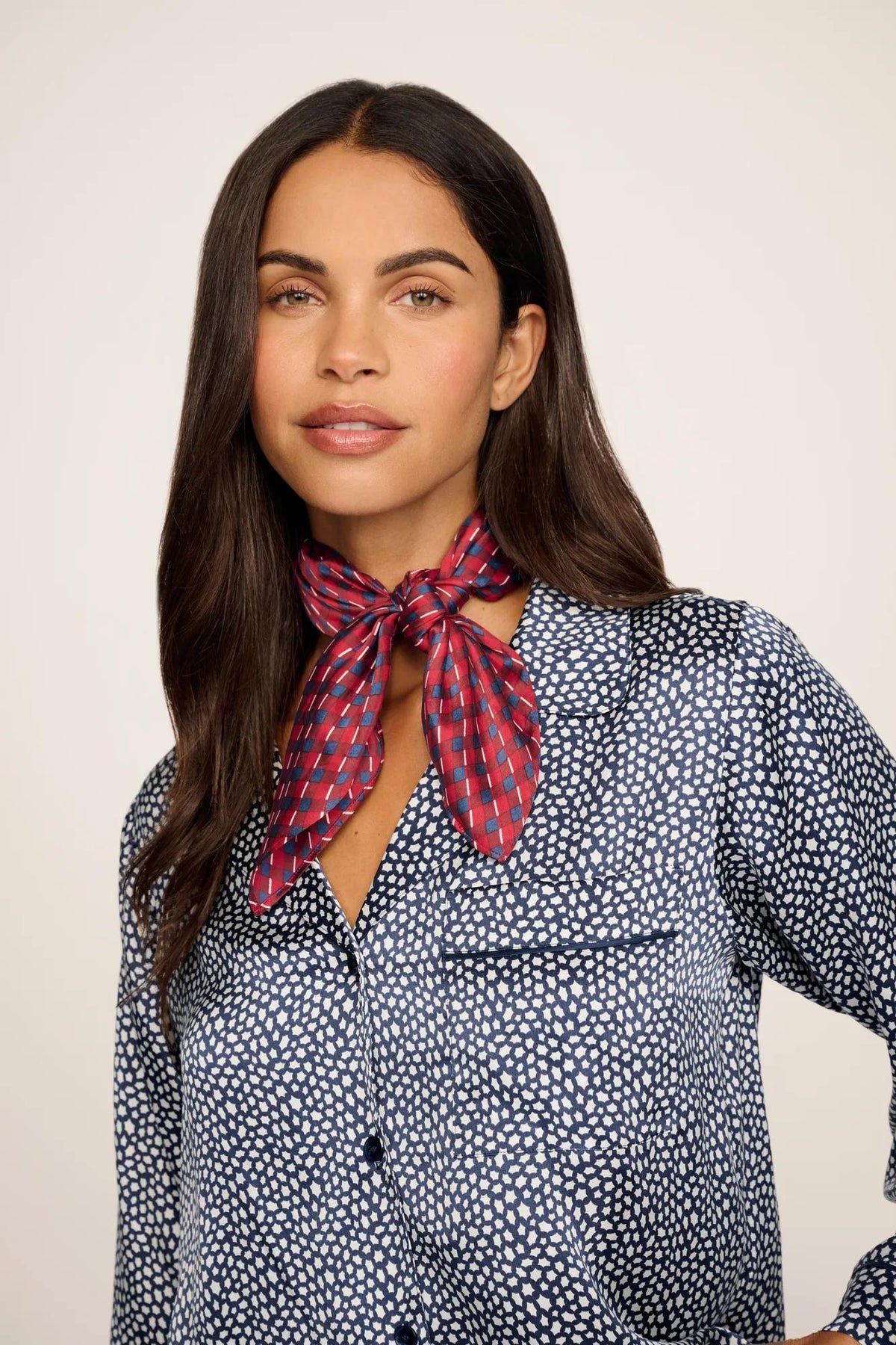 Inez Washable Silk Printed Scarf