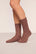 Model is wearing Cozy Socks in Deep Taupe