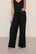 Model is wearing Dream Rib Wide Leg Pant in Black