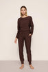Model is wearing Softest Sweats Jogger in Chocolate
