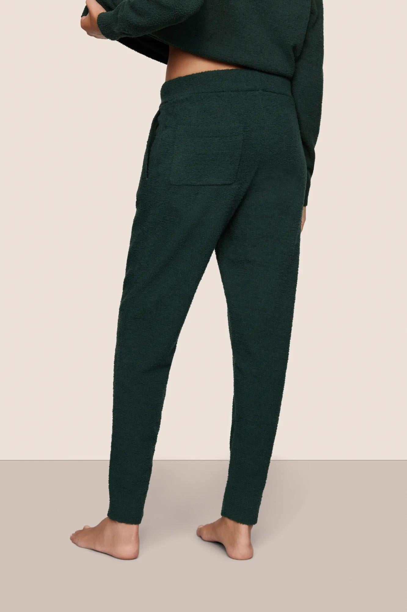 Model is wearing Recycled Boucle Relaxed Fit Jogger  in Pine