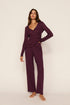 Model is wearing Pointelle Pant in Wildberry