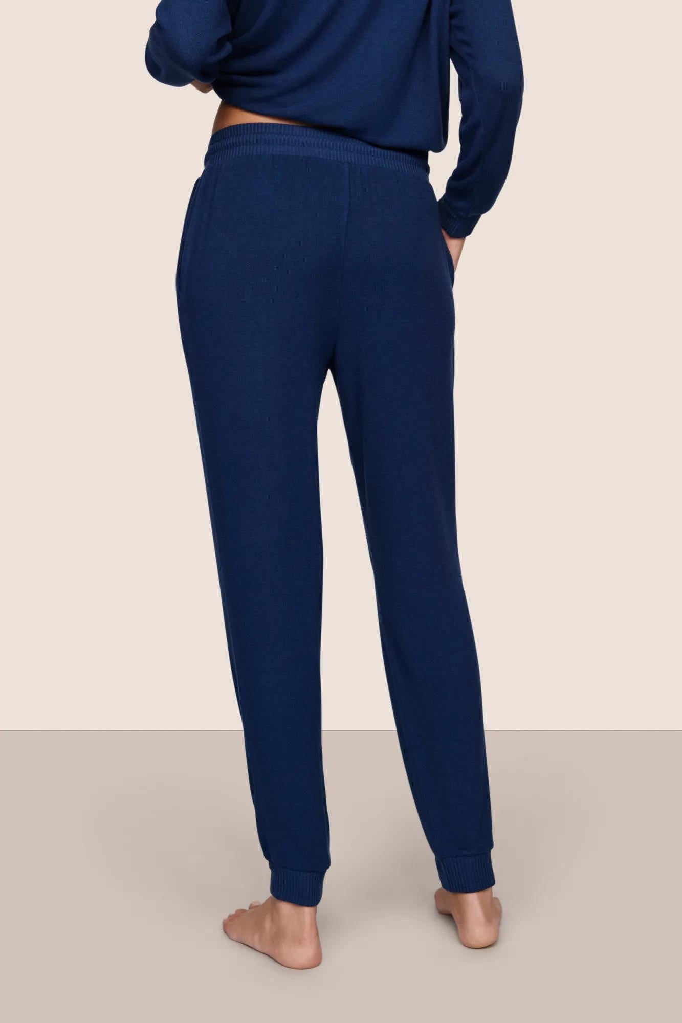 Model is wearing Cozy Time Jogger  in Navy