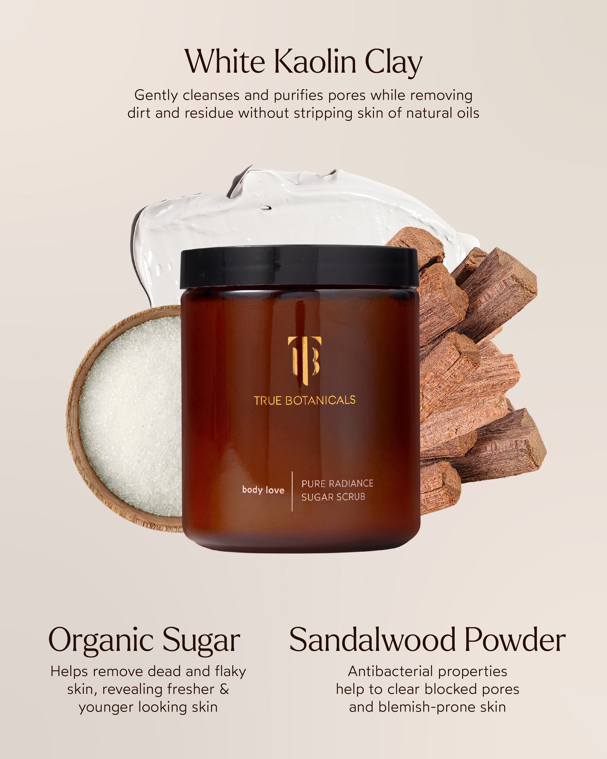 Image of true botanicals pure radiance sugar scrub