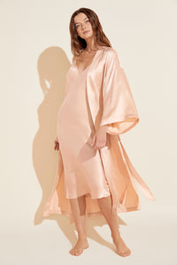 Inez Washable Silk Slip Dress - Rose Cloud