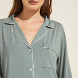 Eberjey Gisele TENCEL™ Modal Long PJ Set - Willow Green/Bone